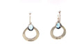 Sacred Circle Earrings- Blue Topaz