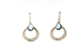 Sacred Circle Earrings- Blue Topaz