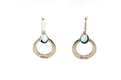 Sacred Circle Earrings- Blue Topaz