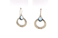 Sacred Circle Earrings- Blue Topaz