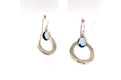 Sacred Circle Earrings- Blue Topaz
