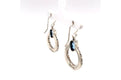 Sacred Circle Earrings- Blue Topaz