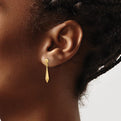 14K Polished Post Dangle Earrings