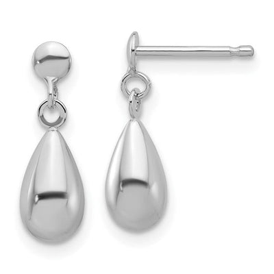 14K Polished Teardrop Dangle Earrings