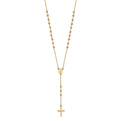 14K Two-Tone Beaded Rosary Y-Drop Necklace