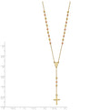 14K Two-Tone Beaded Rosary Y-Drop Necklace