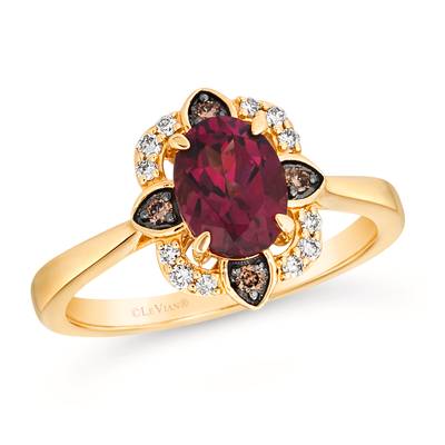 LeVian Garnet and Diamond Ring
