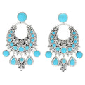 Bohemian Chandelier Earrings- Turquoise