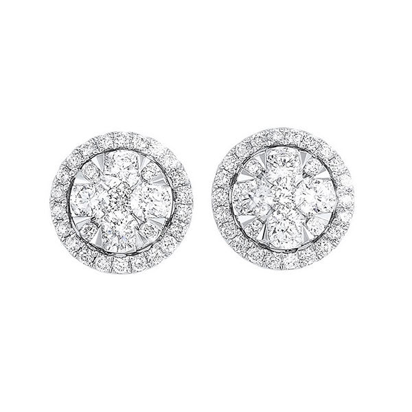 14Kt White Gold Diamond 1Ctw Earring