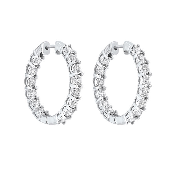 14Kt White Gold Diamond 2Ctw Earring
