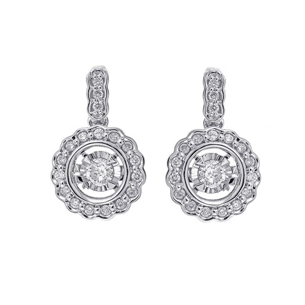 14Kt White Gold Diamond 1/4Ctw Earring