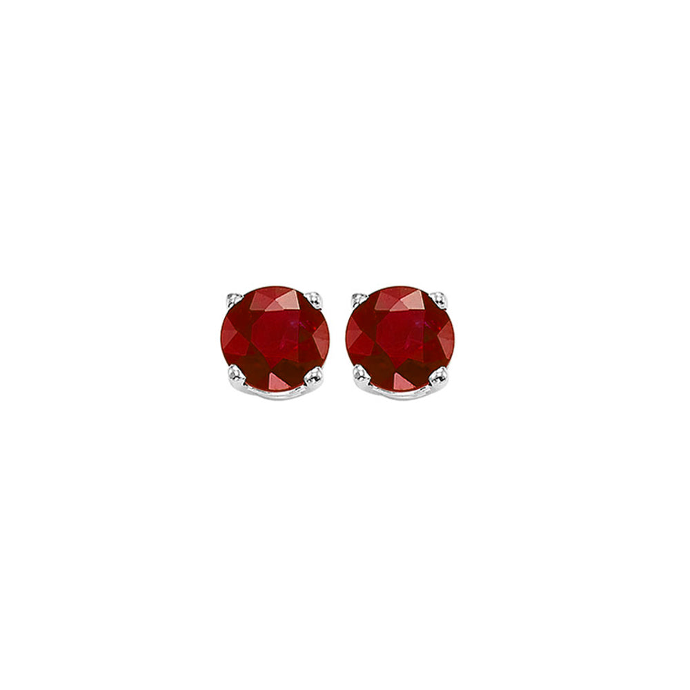 14Kt White Gold Ruby 1/2Ctw Earring