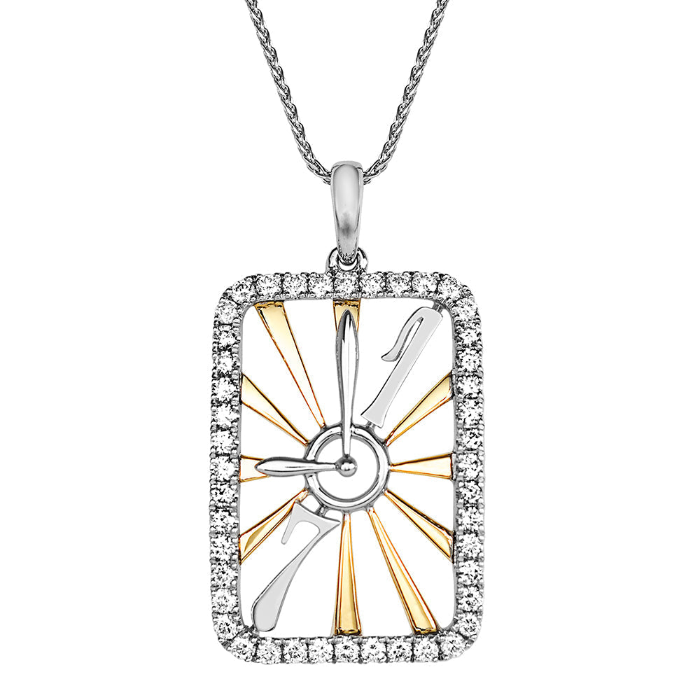 Lab Grown Diamond Clock Pendant