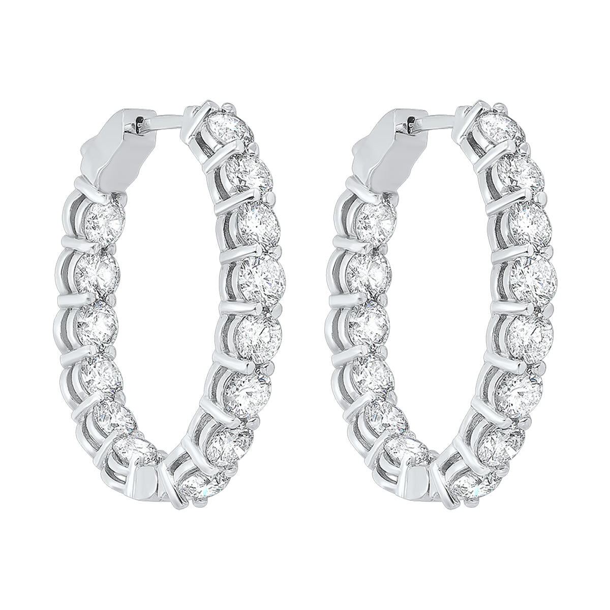 14Kt White Gold Diamond 7Ctw Earring
