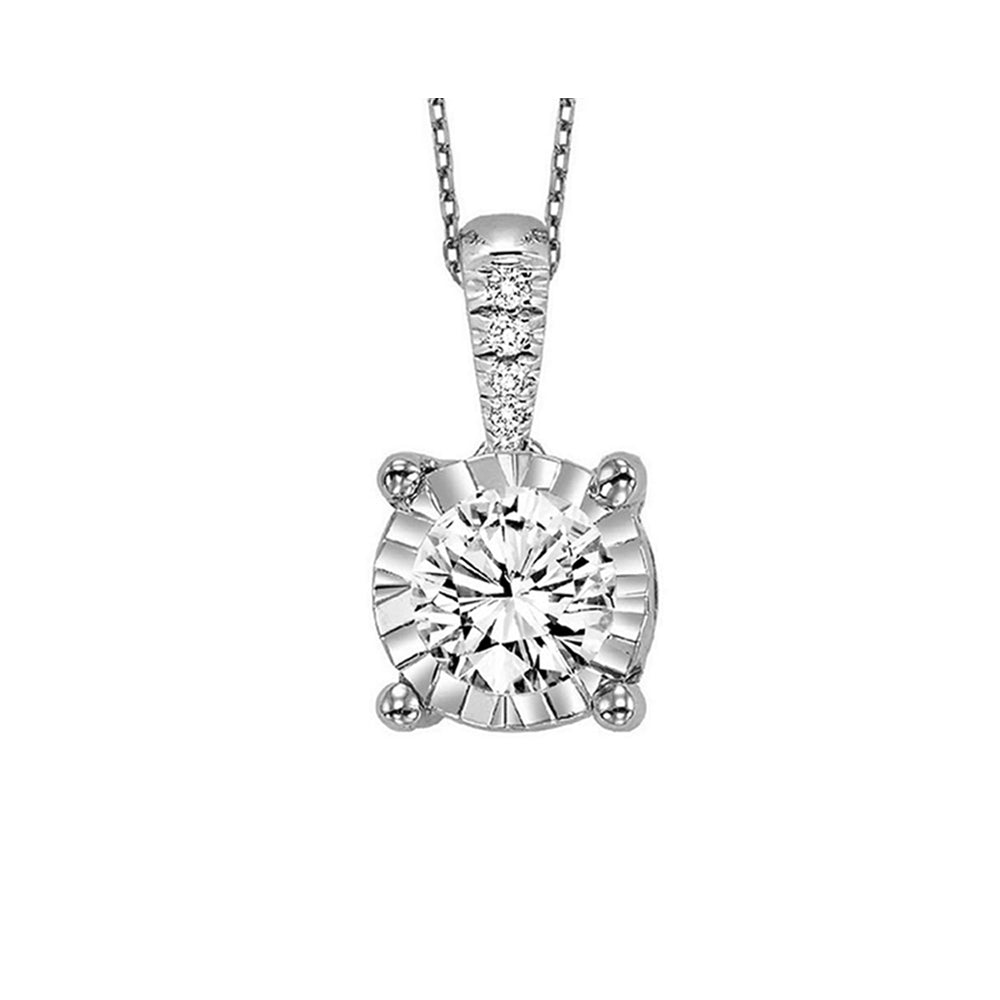 14Kt White Gold Diamond 1/3Ctw Pendant