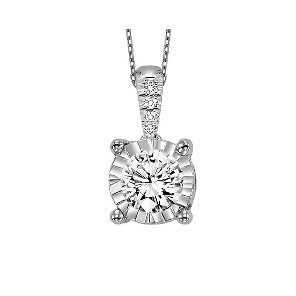 14Kt White Gold Diamond 1/2Ctw Pendant