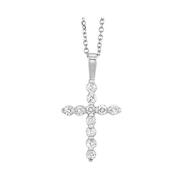 14Kt White Gold Diamond 1/10Ctw Pendant