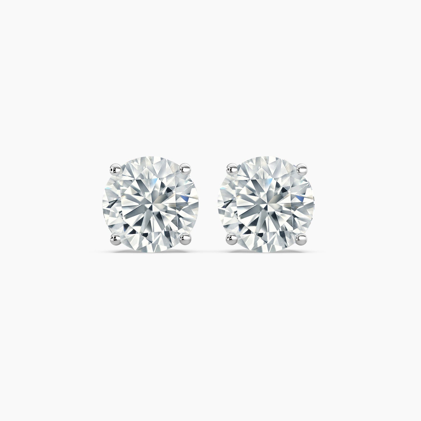 Round Cut Lab Grown Diamond Stud Earrings 0.25 Ct