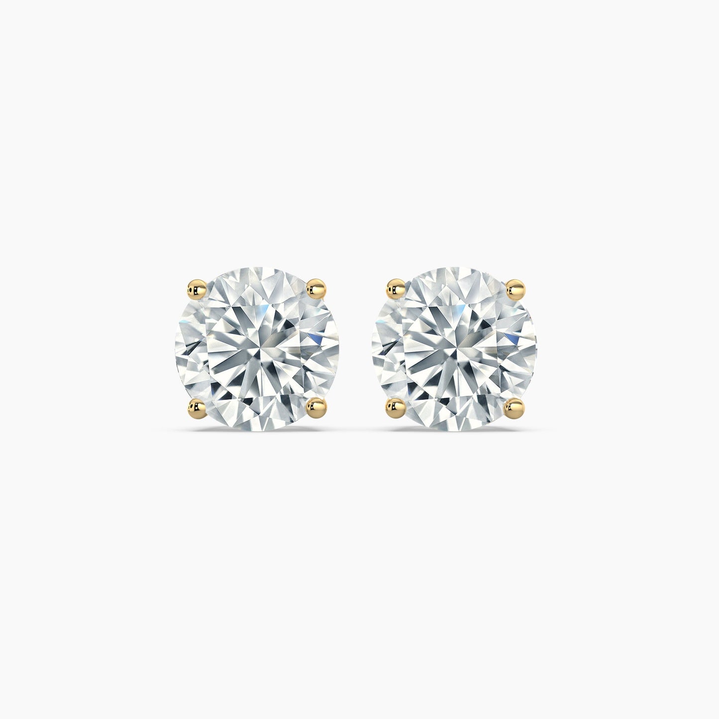 Round Cut Lab Grown Diamond Stud Earrings 0.25 Ct