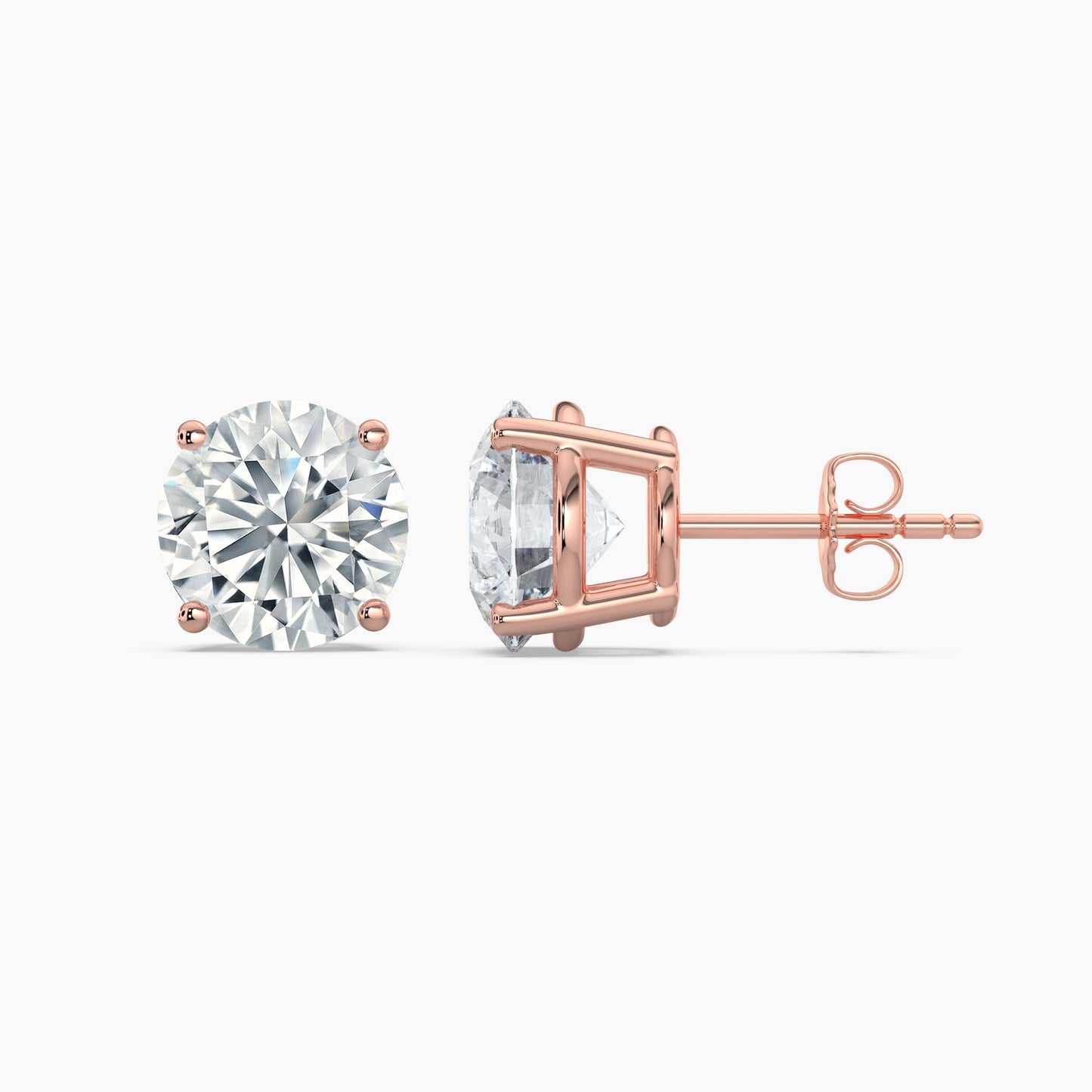 Round Cut Lab Grown Diamond Stud Earrings 0.25 Ct