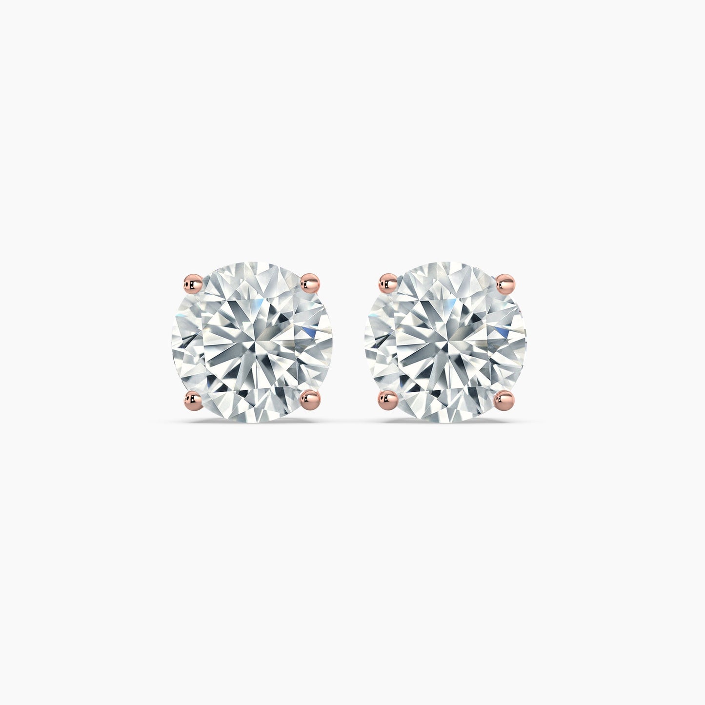 Round Cut Lab Grown Diamond Stud Earrings 0.25 Ct