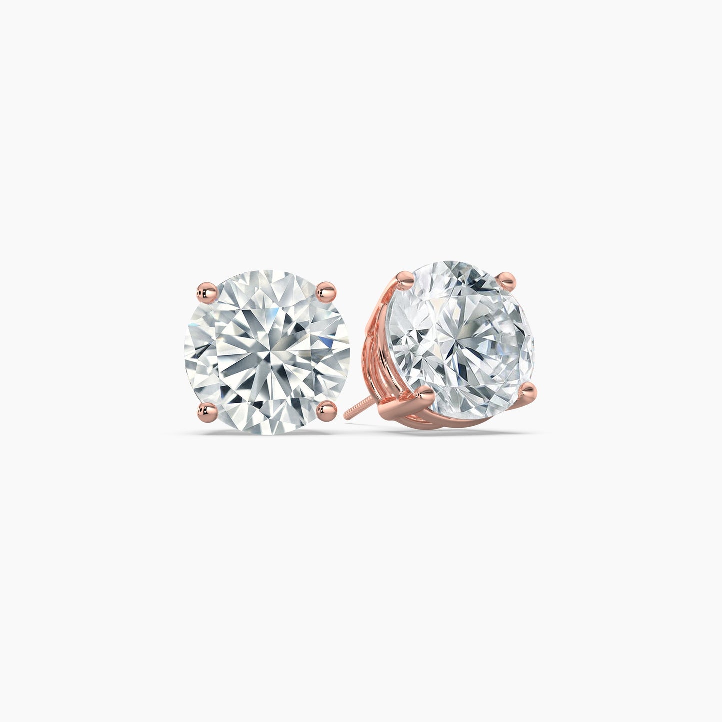 Round Cut Lab Grown Diamond Stud Earrings 0.25 Ct