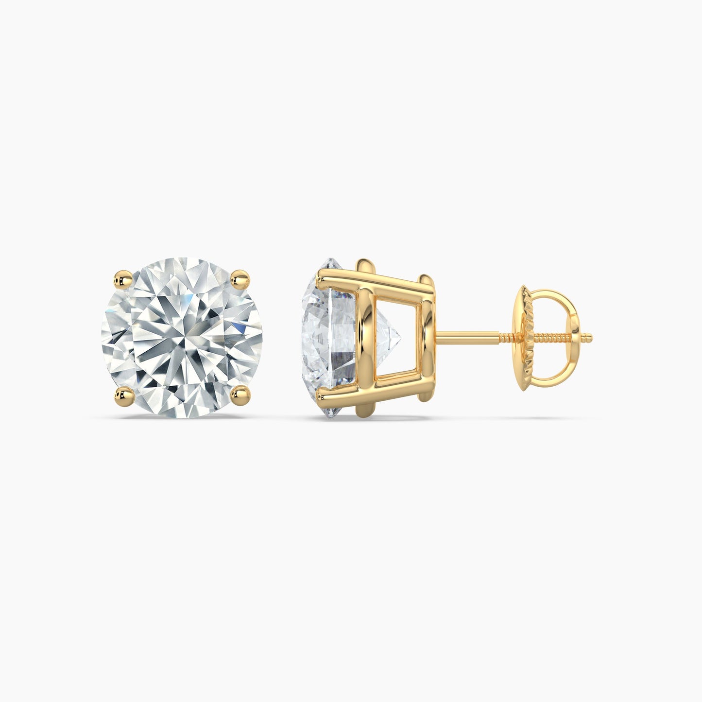 Round Cut Lab Grown Diamond Stud Earrings 0.25 Ct