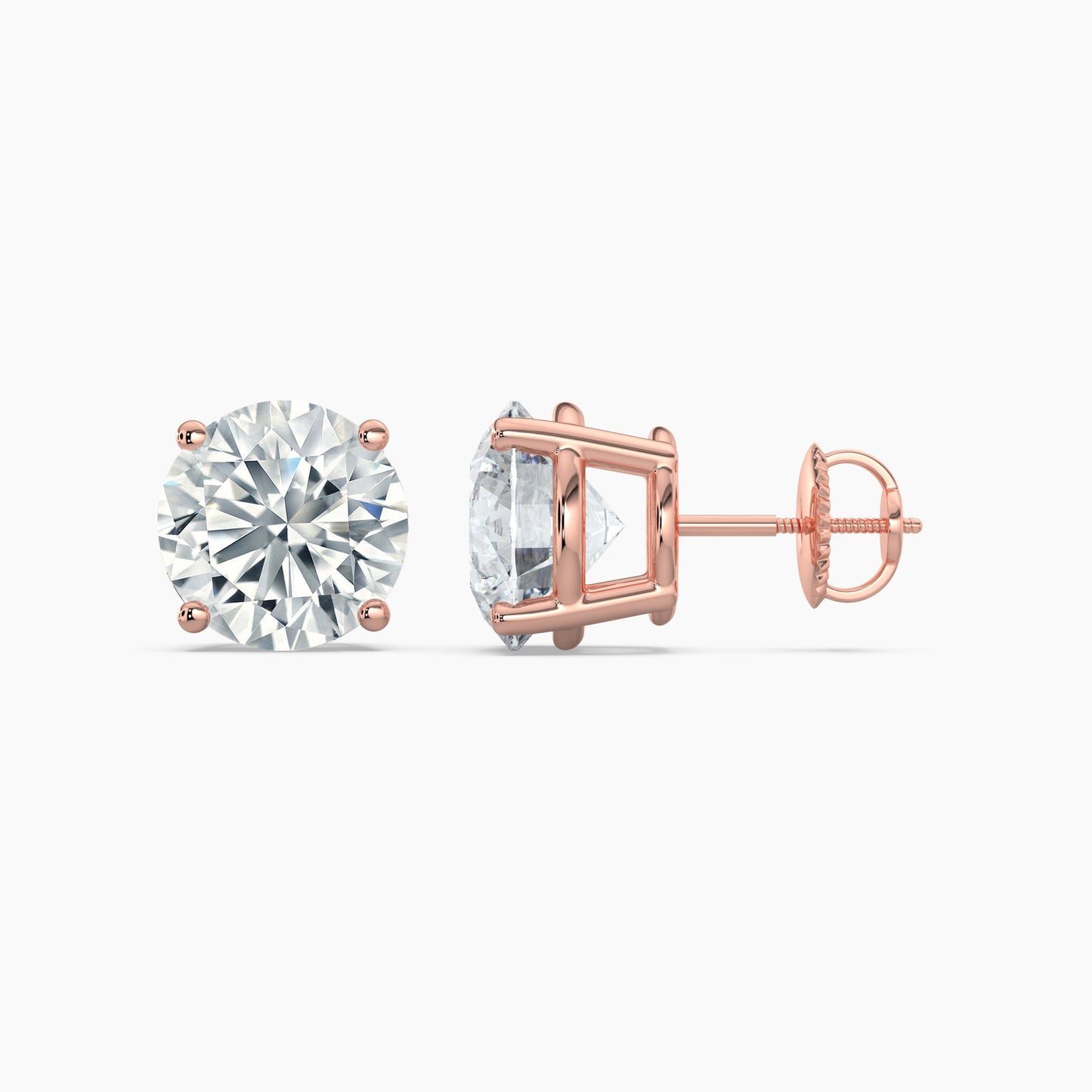 Round Cut Lab Grown Diamond Stud Earrings 0.25 Ct