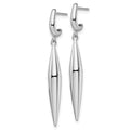 14K White Gold Polished Dangle Post Earrings