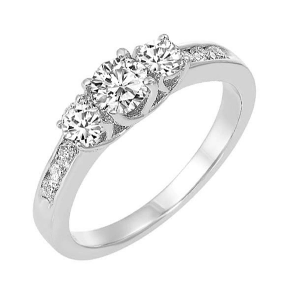 14Kt White Gold Diamond 3/4Ctw Ring
