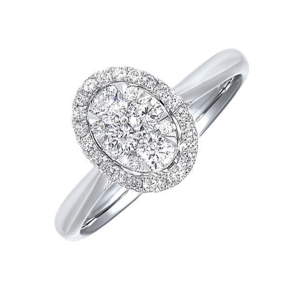 14Kt White Gold Diamond 1/3Ctw Ring