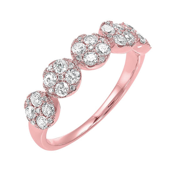 14Kt Rose Gold Diamond 3/4Ctw Ring