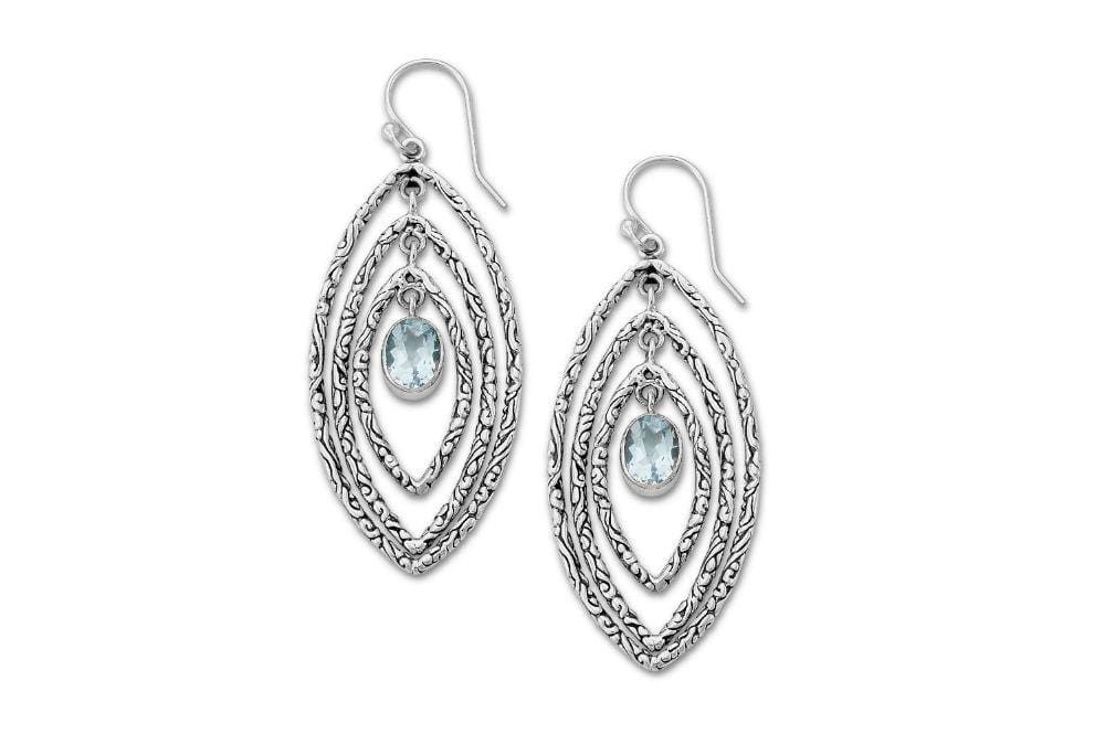 Samaya Earrings- Blue Topaz