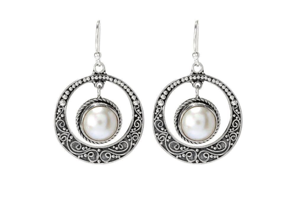 Serra Earrings- White Pearl