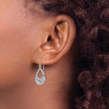 10K Textured Shepherd HooK Dangle Earrings