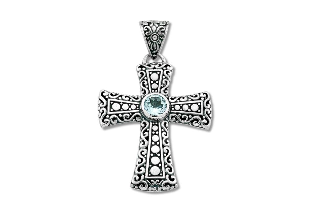 Tujuh Pendant- Blue Topaz